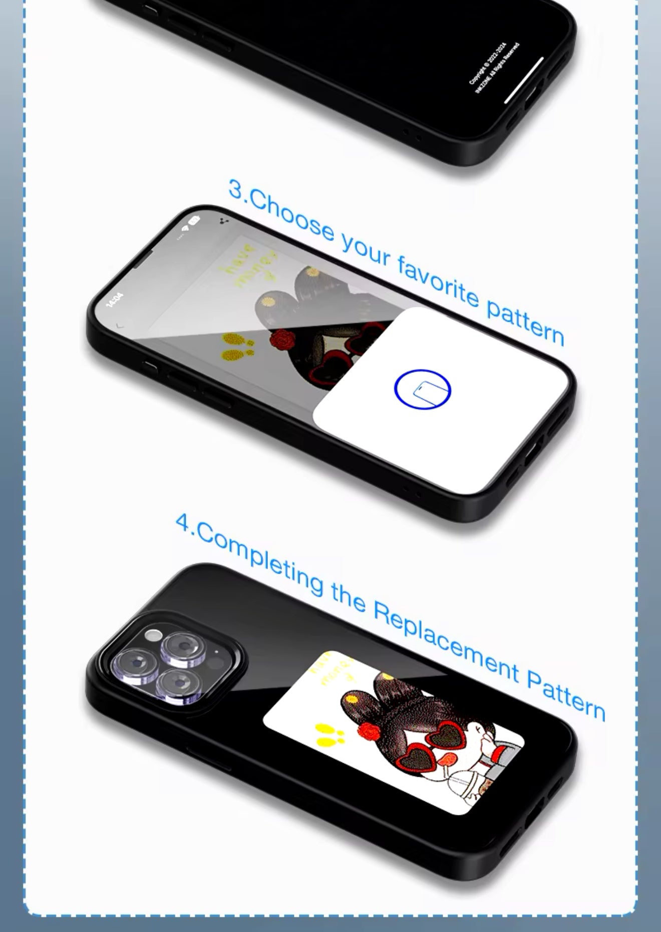 NFC Smart E-Ink Screen Phone Case For iPhone 12, 13, 14, 15, 16