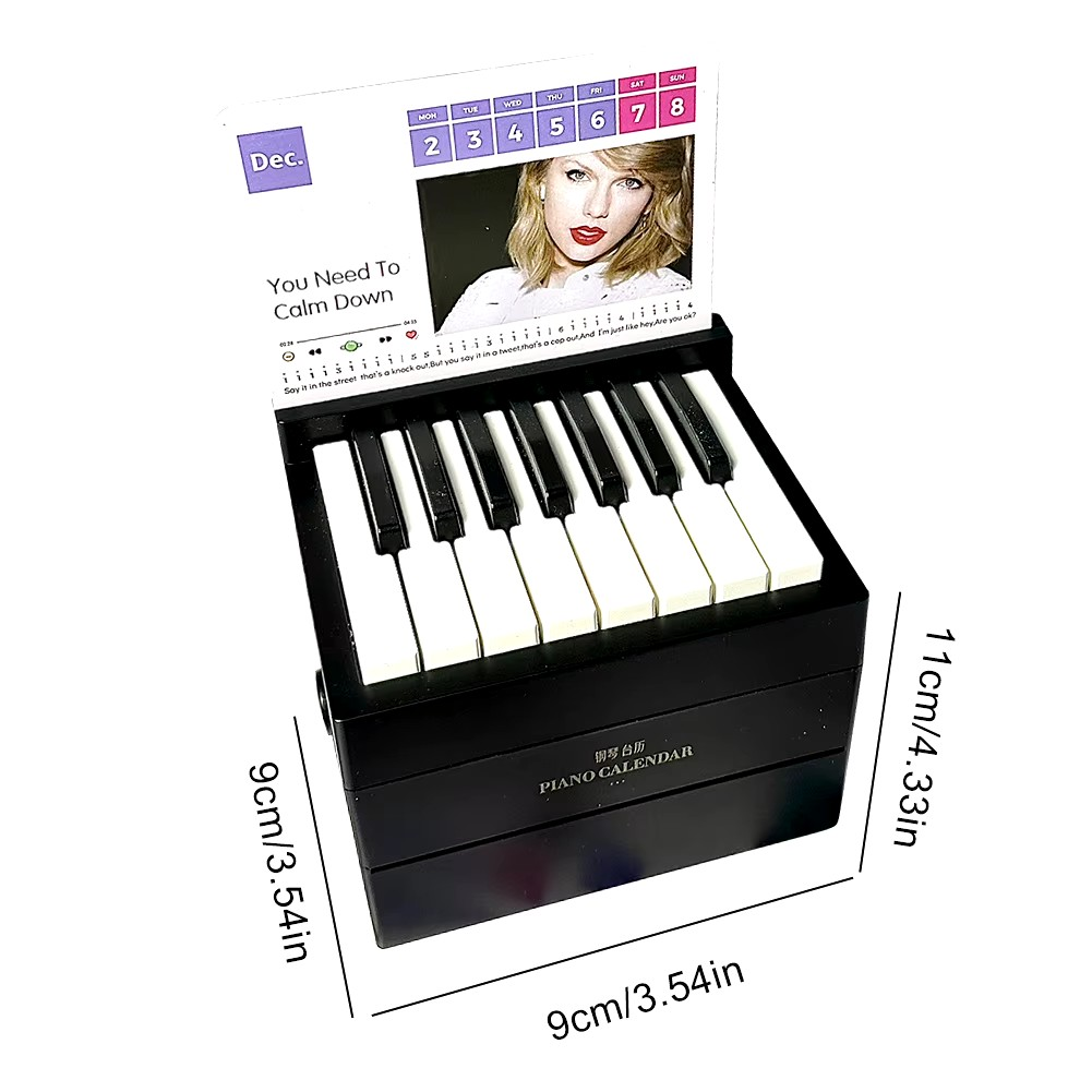 Mini Playable Piano Calendar 2025 With Taylor Swift Music Tunes