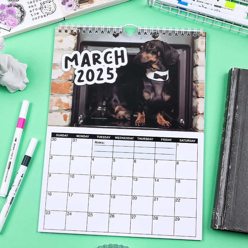 Cheeky Dachshunds 2025 Calendar