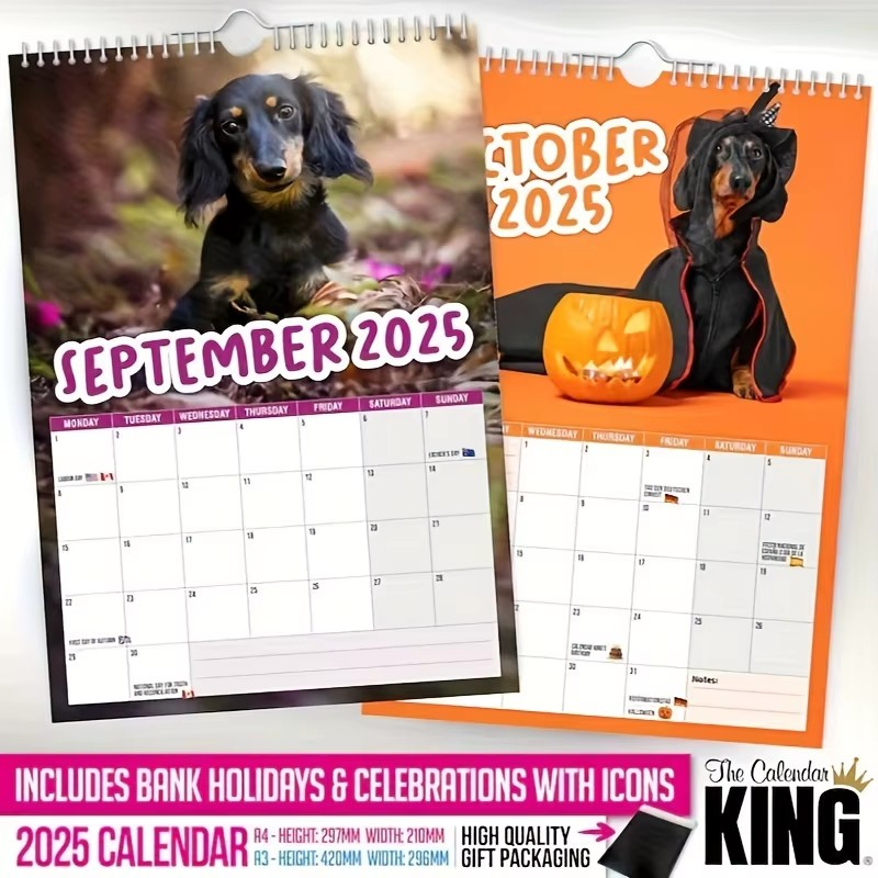 Cheeky Dachshunds 2025 Calendar
