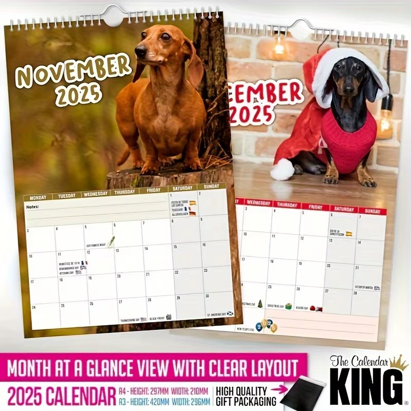 Cheeky Dachshunds 2025 Calendar