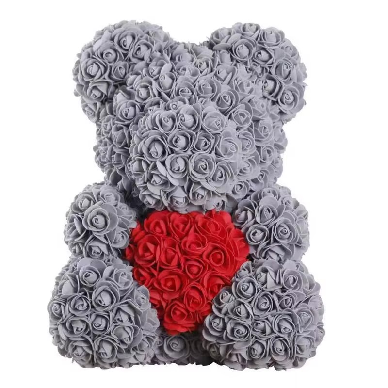 Eternal Rose Teddy Bear Gift (40cm)