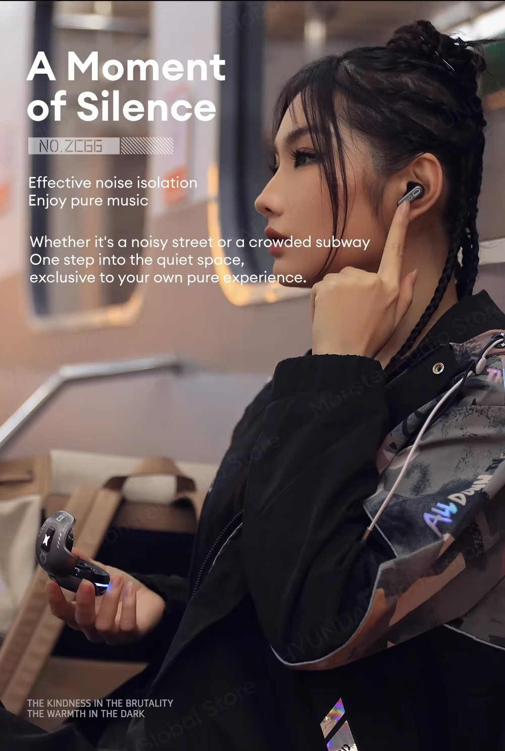 ZOMBIESCAT Bluetooth Wireless RGB Light ANC Earbuds