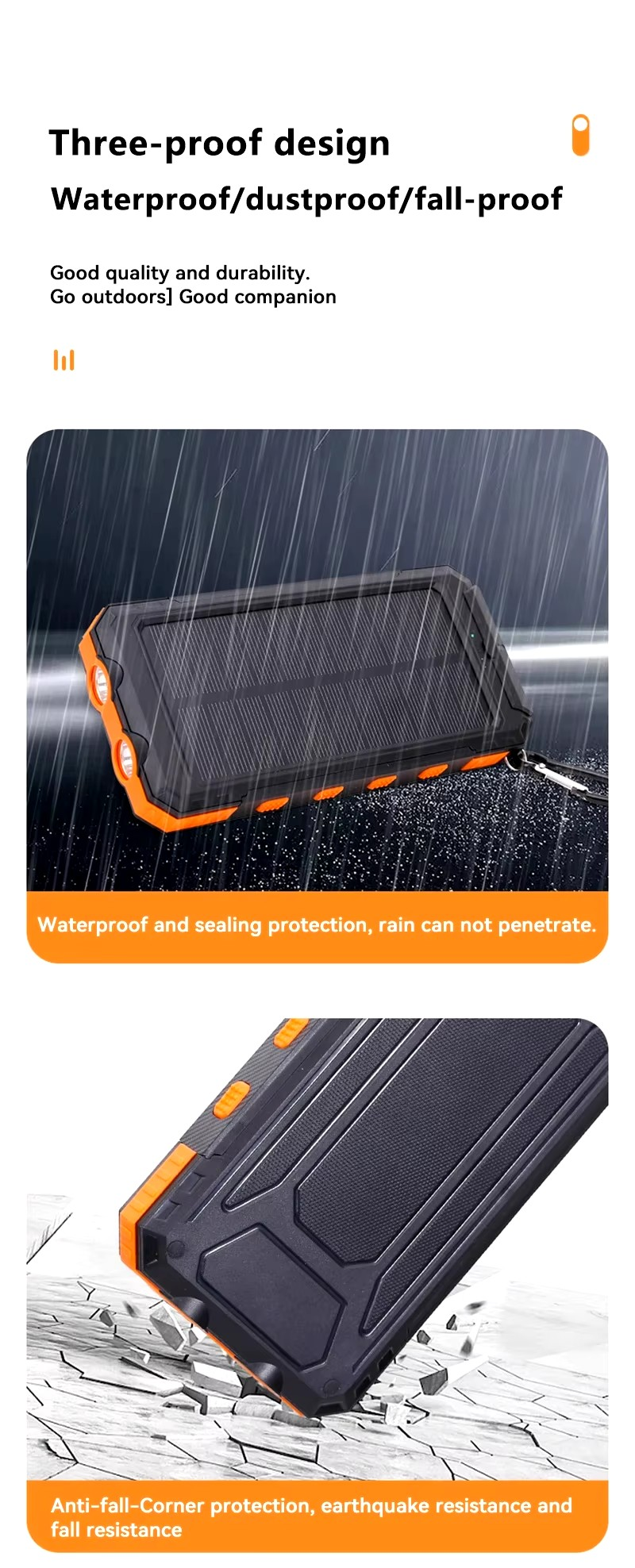 Portable Fast Charging Solar Power Bank