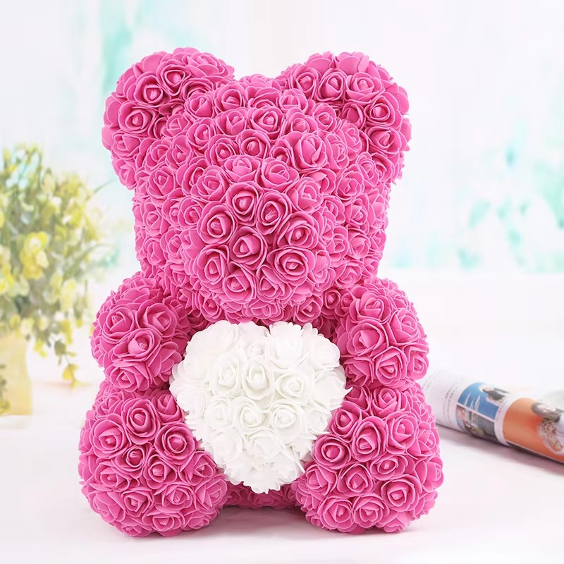 Eternal Rose Teddy Bear Gift (40cm)