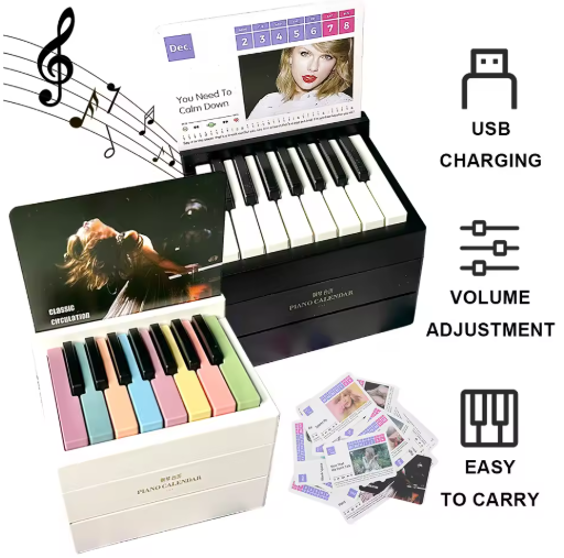 Mini Playable Piano Calendar 2025 With Taylor Swift Music Tunes