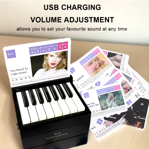 Mini Playable Piano Calendar 2025 With Taylor Swift Music Tunes