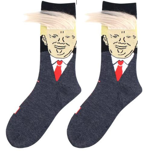 President Trump Funny 3D Hair Ugly Socks