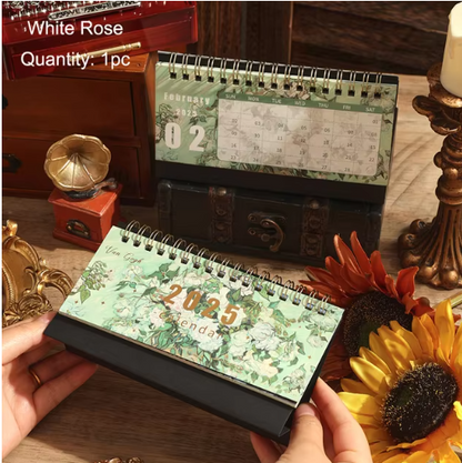 2025 Vintage Painting Desk Tabletop Flip Calendar