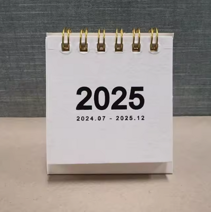 2025 Simple Solid Color Mini Desktop Calendar Planner