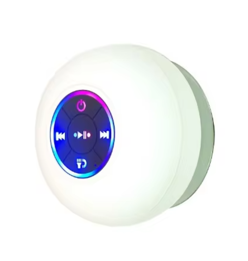 Waterproof Wireless Bluetooth LED Shower Speaker