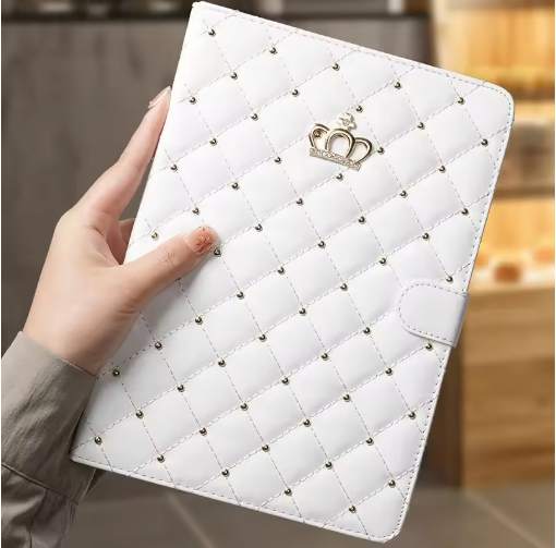 Luxury Crown Diamond Leather iPad Case