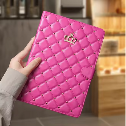 Luxury Crown Diamond Leather iPad Case