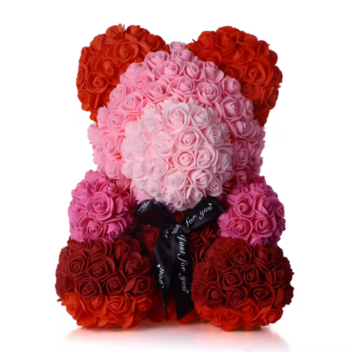 Eternal Rose Teddy Bear Gift (40cm)