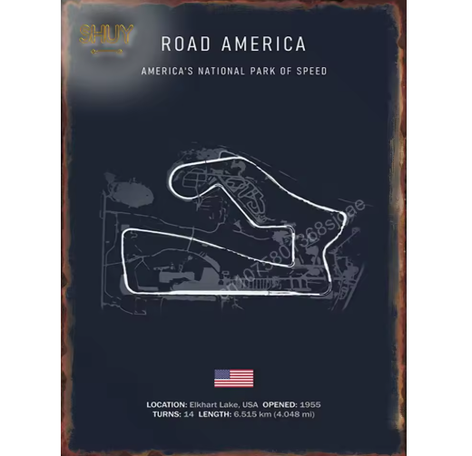World Circuit Racetracks Metal Poster Wall Art