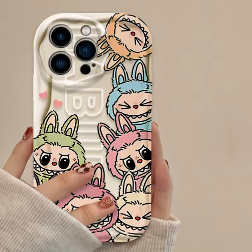 Cute Cartoon Monsters Phone Case For iPhone 14, 15, 16