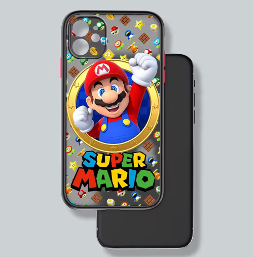 Super Mario Bros Translucent Phone Case For iPhone 13, 14, 15, 16