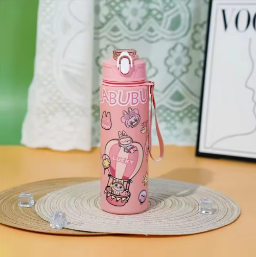 Little Monsters BPA FREE Portable Straw Water Bottle For Kids