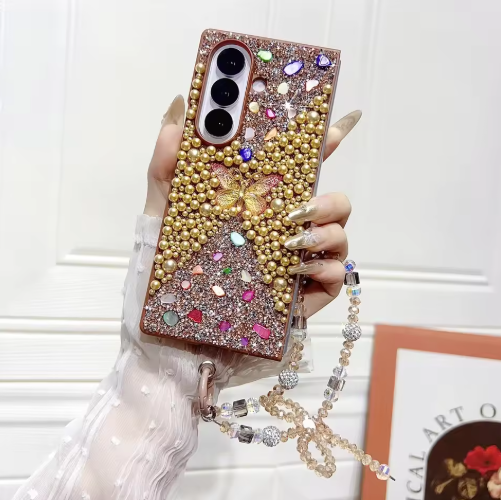 Diamond Butterfly Luxury Phone Case For Samsung Galaxy Z Fold 4, 5, 6, 7