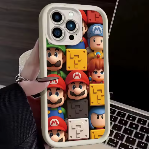 Super Mario Bros Shockproof Phone Case For iPhone 14, 15, 16