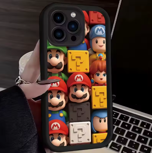 Super Mario Bros Shockproof Phone Case For iPhone 14, 15, 16