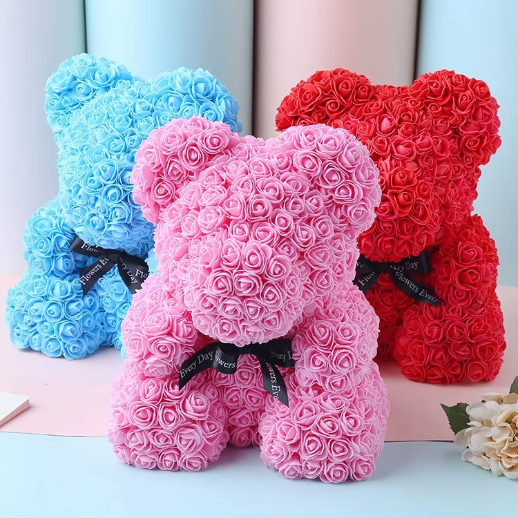 Eternal Rose Teddy Bear Gift (40cm)