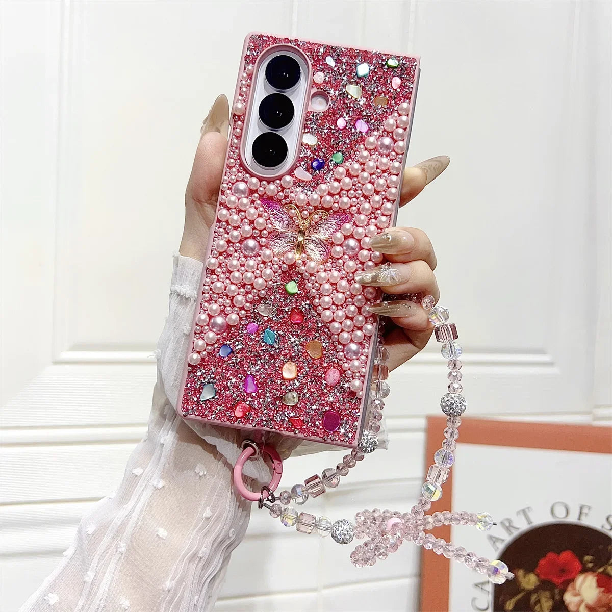 Diamond Butterfly Luxury Phone Case For Samsung Galaxy Z Fold 4, 5, 6, 7