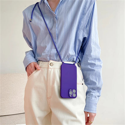 Crossbody Fashionable Silicone Phone Case For iPhone 14, 15, 16