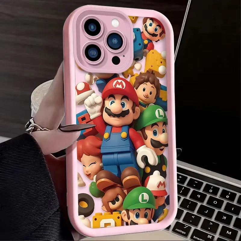Super Mario Bros Shockproof Phone Case For iPhone 14, 15, 16