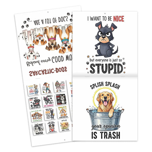 Sarcastic Funny Dogs 2026 Calendar