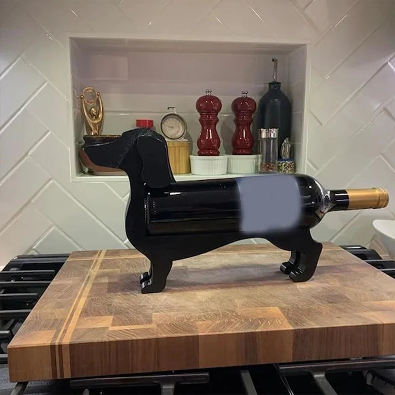 Dachshund Wine Bottle Holder Display Rack