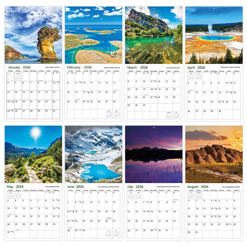 National Parks 2026 Calendar