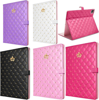 Luxury Crown Diamond Leather iPad Case