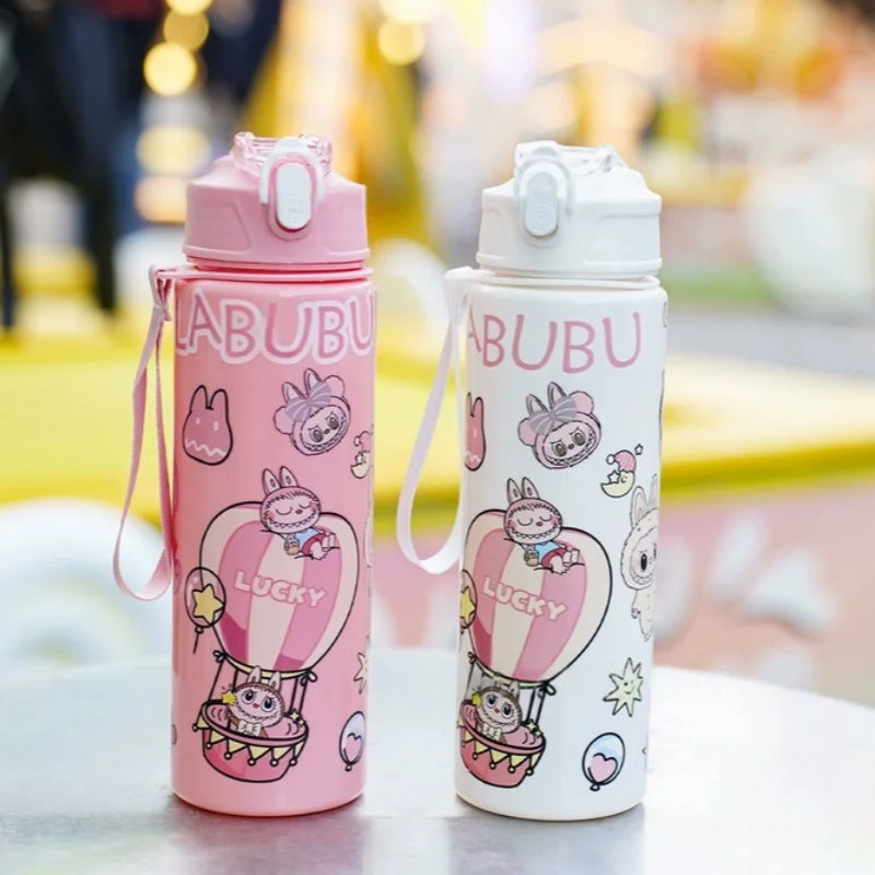 Little Monsters BPA FREE Portable Straw Water Bottle For Kids