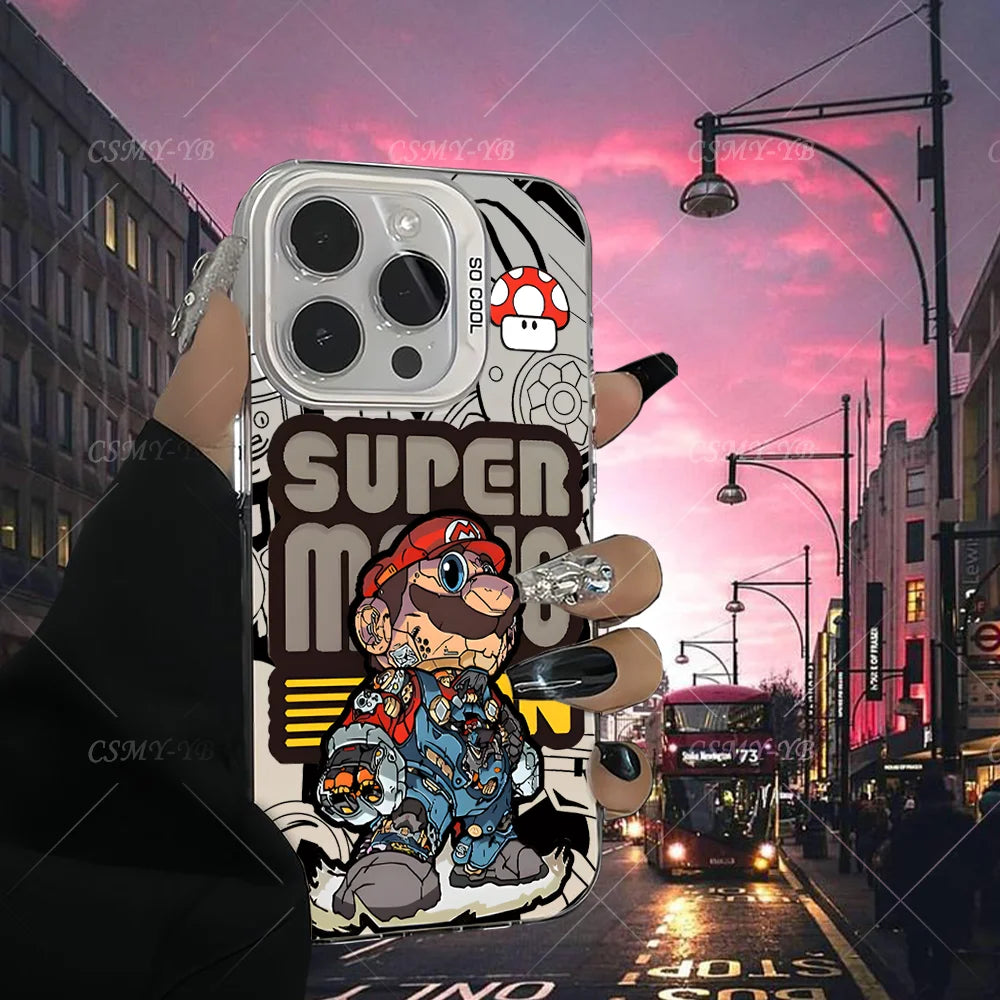 Super Mario Robot Phone Case For iPhone 7, 8, X, XR, XS, 11, 12, 13, 14, 15, 16