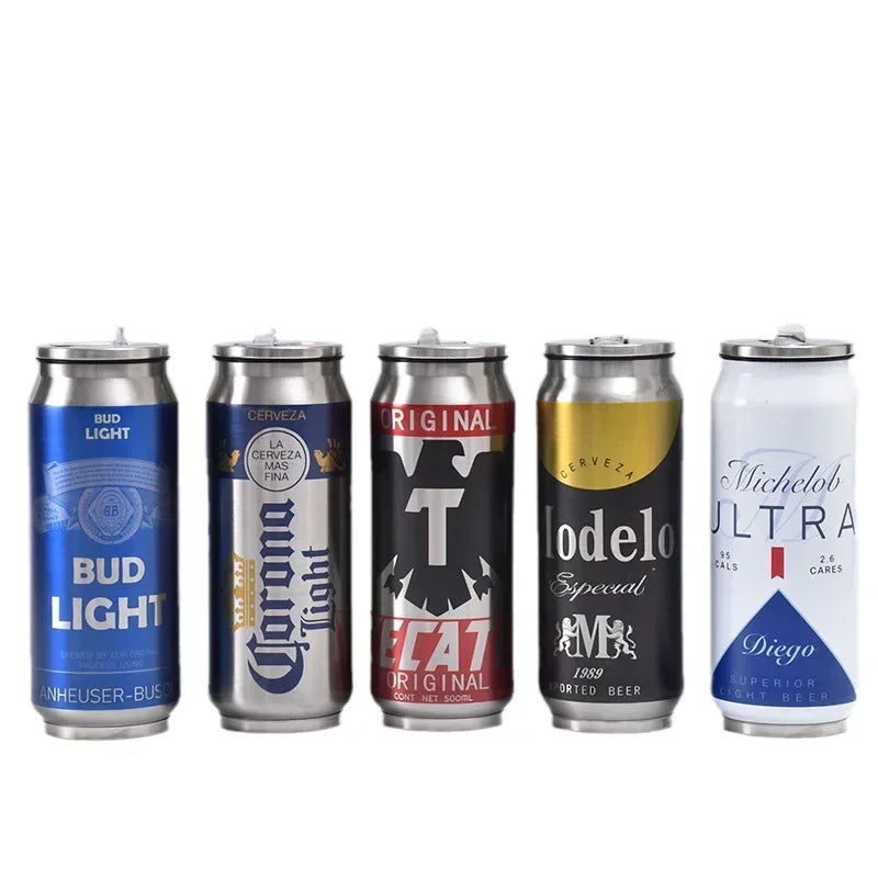 Beer Can Stainless Steel Insulated Tumbler Cup - 500ML