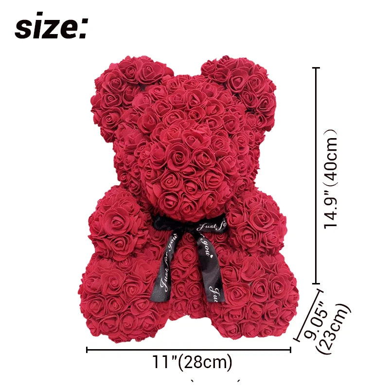 Eternal Rose Teddy Bear Gift (40cm)