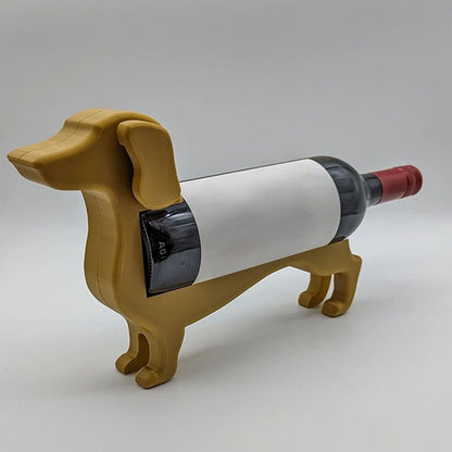 Dachshund Wine Bottle Holder Display Rack