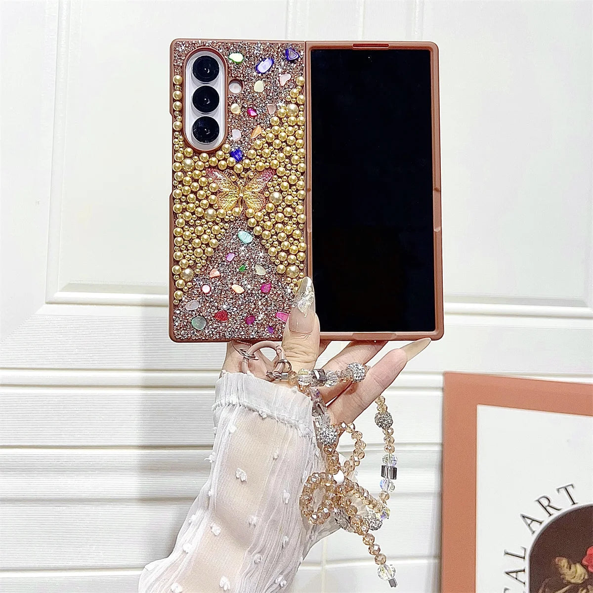 Diamond Butterfly Luxury Phone Case For Samsung Galaxy Z Fold 4, 5, 6, 7