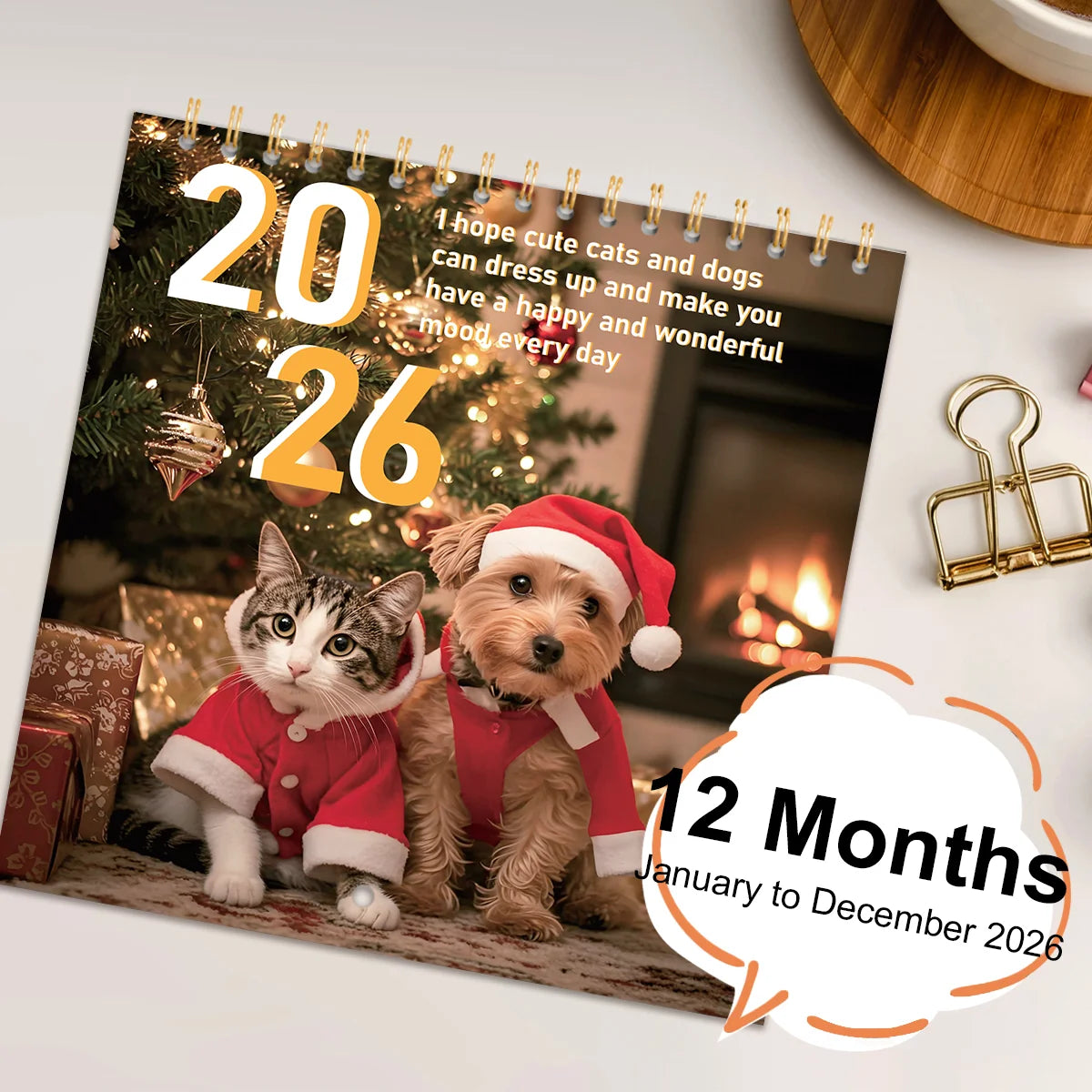 Delightful Puppies & Cats 2026 Calendar