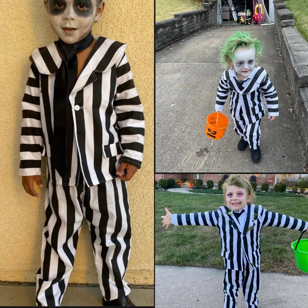 Beetlejuice Halloween Costume Set For Kids