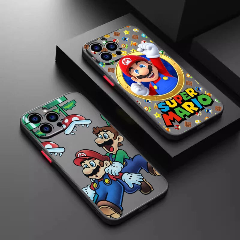 Super Mario Bros Translucent Phone Case For iPhone 13, 14, 15, 16