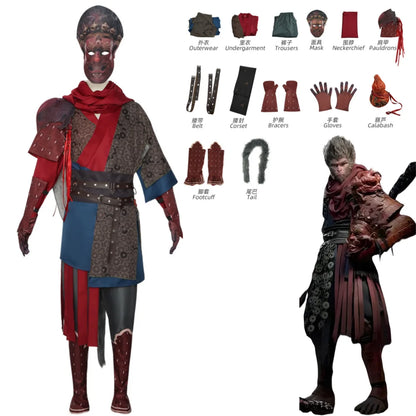 Black Myth Wukong Halloween Costume Cosplay Set