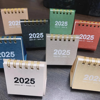 2025 Simple Solid Color Mini Desktop Calendar Planner