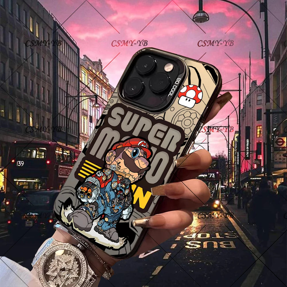 Super Mario Robot Phone Case For iPhone 7, 8, X, XR, XS, 11, 12, 13, 14, 15, 16