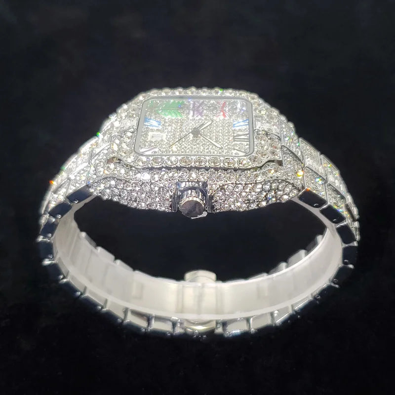 Men's Bling Diamond Iced Out Luxury Hip Hop Rapper Style Watch