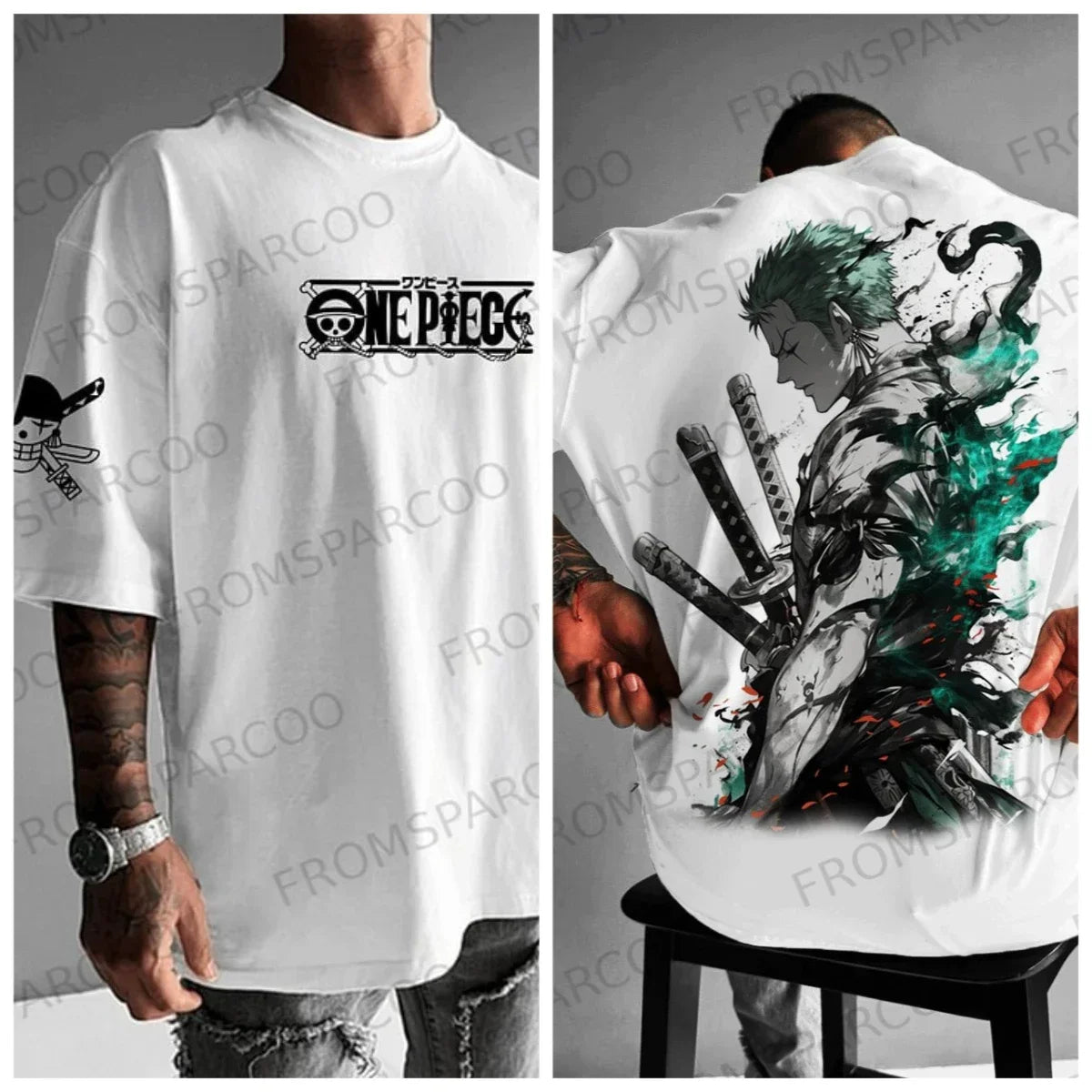 Luffy Sauron One Piece Cotton T-Shirt
