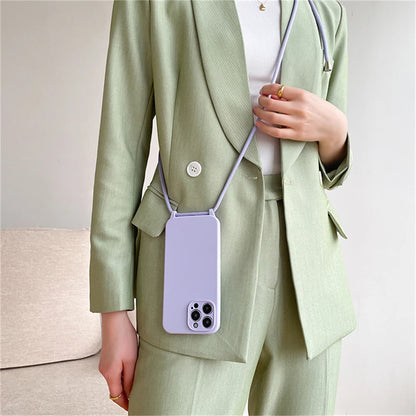 Crossbody Fashionable Silicone Phone Case For iPhone 14, 15, 16