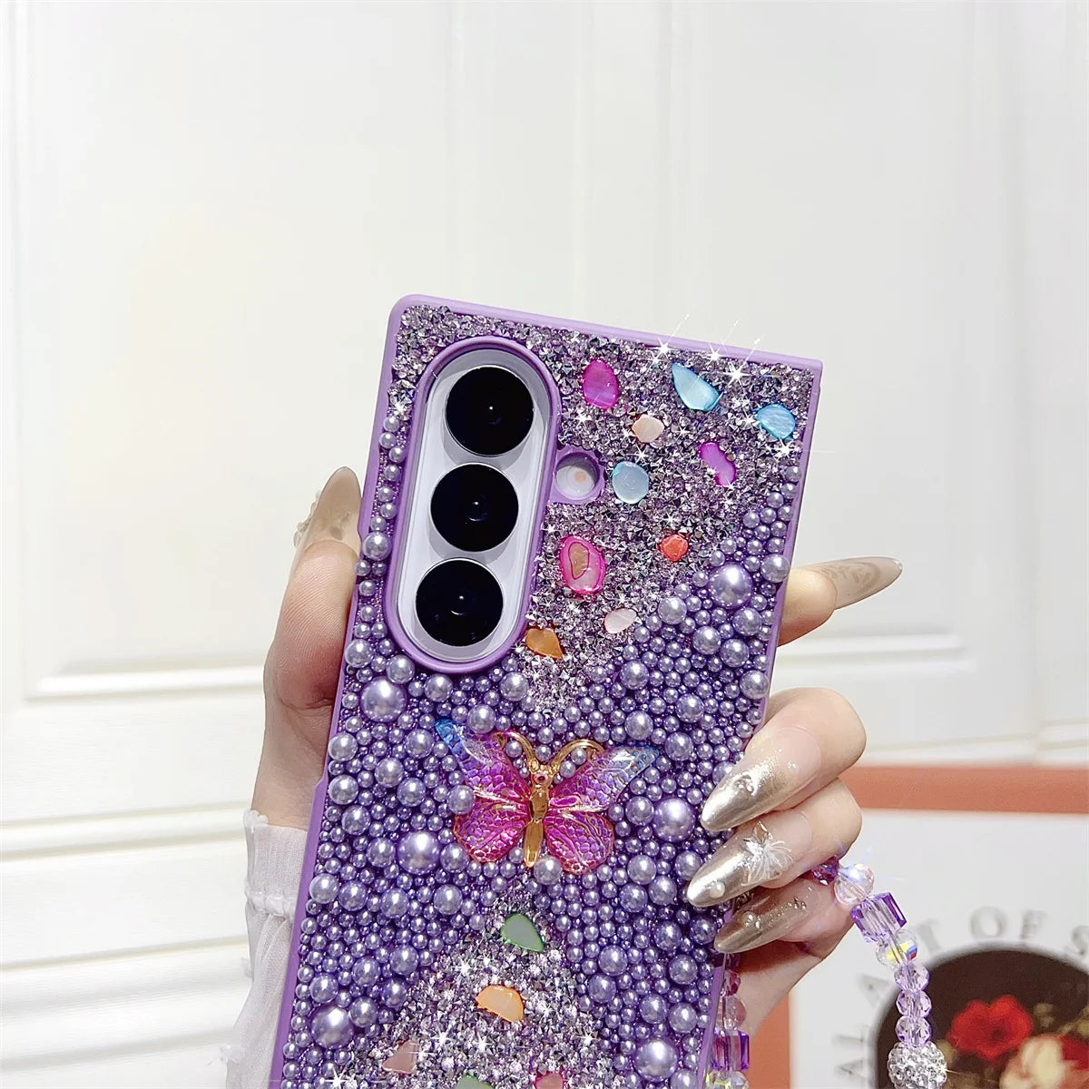 Diamond Butterfly Luxury Phone Case For Samsung Galaxy Z Fold 4, 5, 6, 7