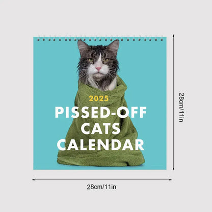 Pissed-Off Cats 2025 Wall Calendar